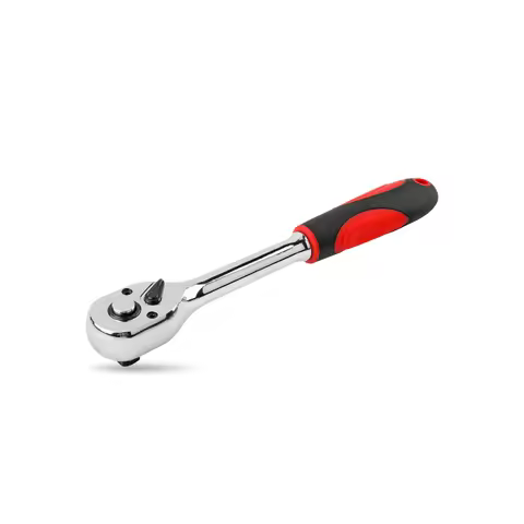 Hi-Spec 1/4 Inch Carbon Steel Drive Socket Ratcheting Wrench with Straight Handle and Quick-Release Button for DIY OEM ODM