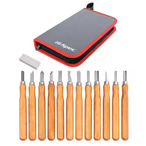 12pc Set Wood Carving Tools Sharpener Knives Chisels for Craft Cutting Wood Sandstone Soap Plastics. Hand-Powered OEM ODM Ready