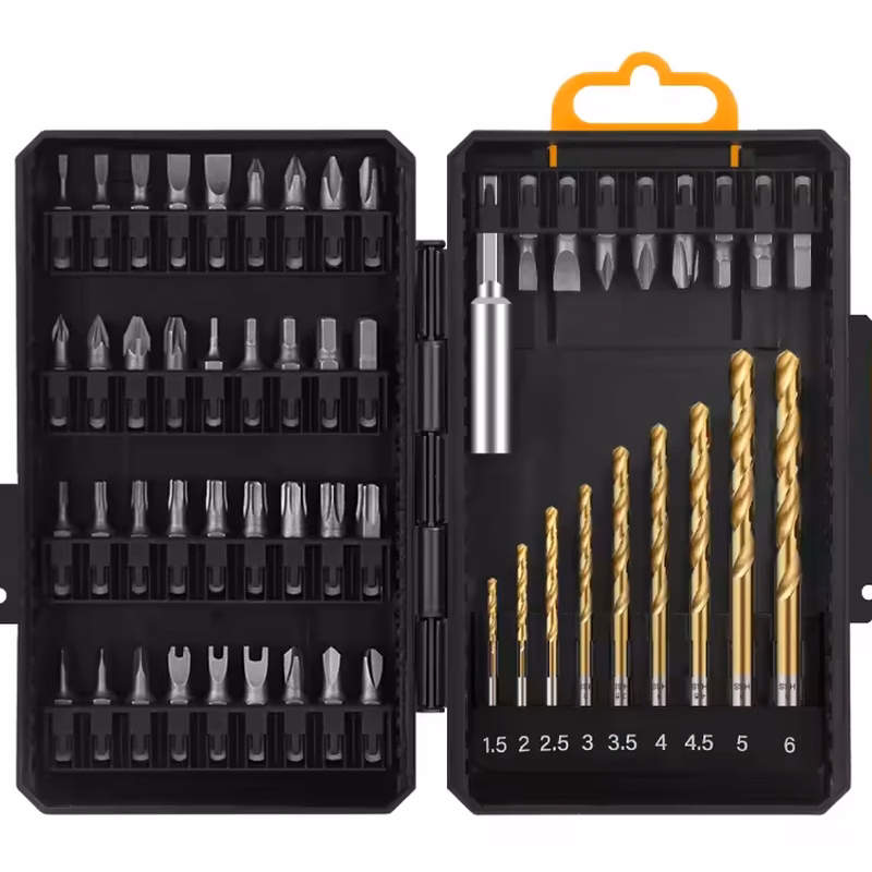 54pc Multi Bits HSS Titanium Screwdriver Bit Set Chrome Vanadium Steel Black Oxide Finish Magnetic DIY Tamper Proof OEM/ODM