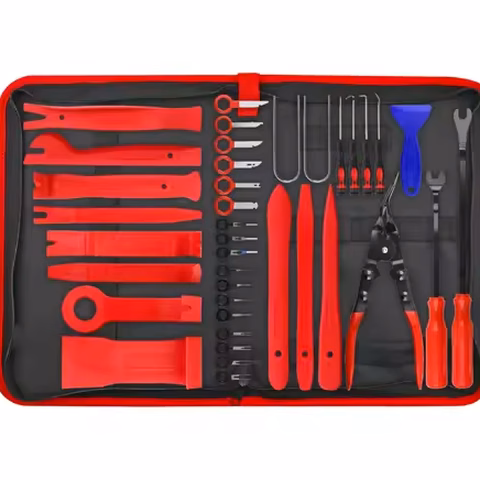 38pc DIY Auto Car Furniture Trim Panel Upholstery Removal Set with Pry Levers Audio Keys Tools Auto Clip Pliers OEM ODM Ready