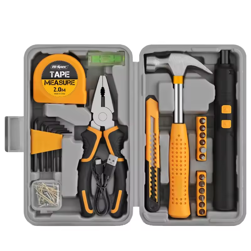 59pc 3.6V USB Electric Power Screwdriver Kit Rechargeable Portable DIY Wall Hanging Home Hand Tool Set