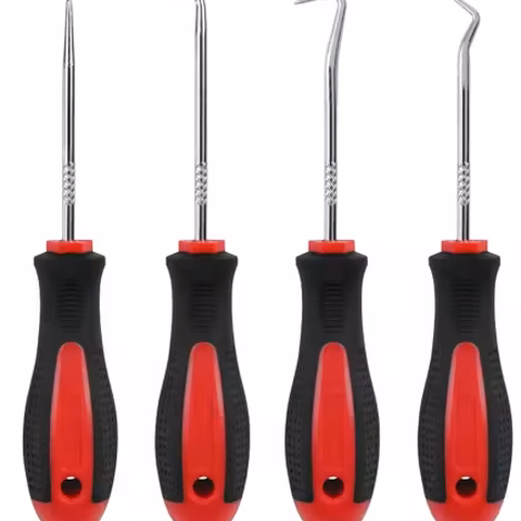 4pc Precision Auto Garage Mechanic Repair Equipment Easy DIY Use Oil Seal O Rings Hoses Gaskets Hook Pick Tool Set OEM Ready