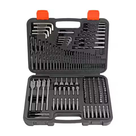 150pc Metric Multi-Metal Drill Bit Set HSS Steel Brad Point Wood Masonry Hex Keys Spade OEM ODM Ready Multipurpose Screw Nut Bit
