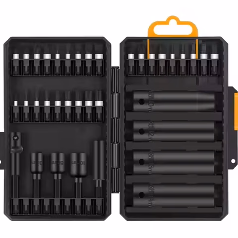 16pc 1/2\" Metric Deep Impact Hex Socket Bit Set H5-H21 Customizable OEM DIY Grade Made From CR-Mo Material