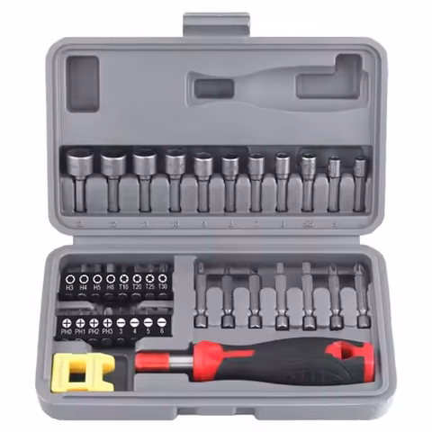 16pc 1/2\" Drive Impact Spline Socket Bit Set M4-M19 Customizable DIY Grade Hex Feature Made of CR-Mo Material