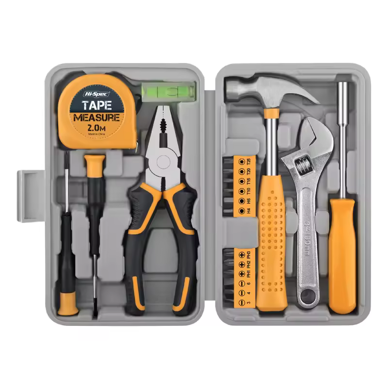 Professional 20pcs Mini DIY High Carbon Steel Household Outdoor Hand Tools Wrench Socket Set OEM Home Repair Tool Kit Hard Case