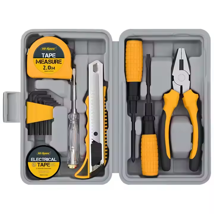 Small Compact Hand Repair Tools Household Improvement Repairs in a Portable Tool Box Case Basic DIY Home Tool Kit OEM ODM