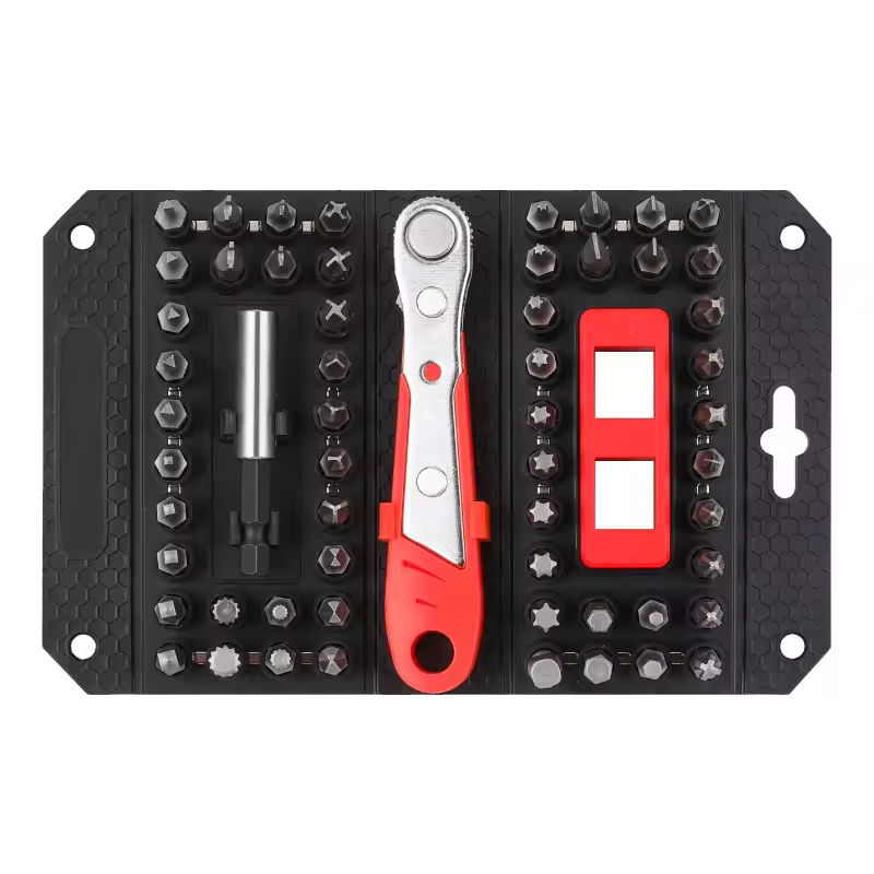 Hi-Spec 59pcs 1/4\" Screwdriver Bit Set Phone MacBook Repair Tool Set Ratchet Cross Plum Hexagon Wrench OEM ODM Hard Case