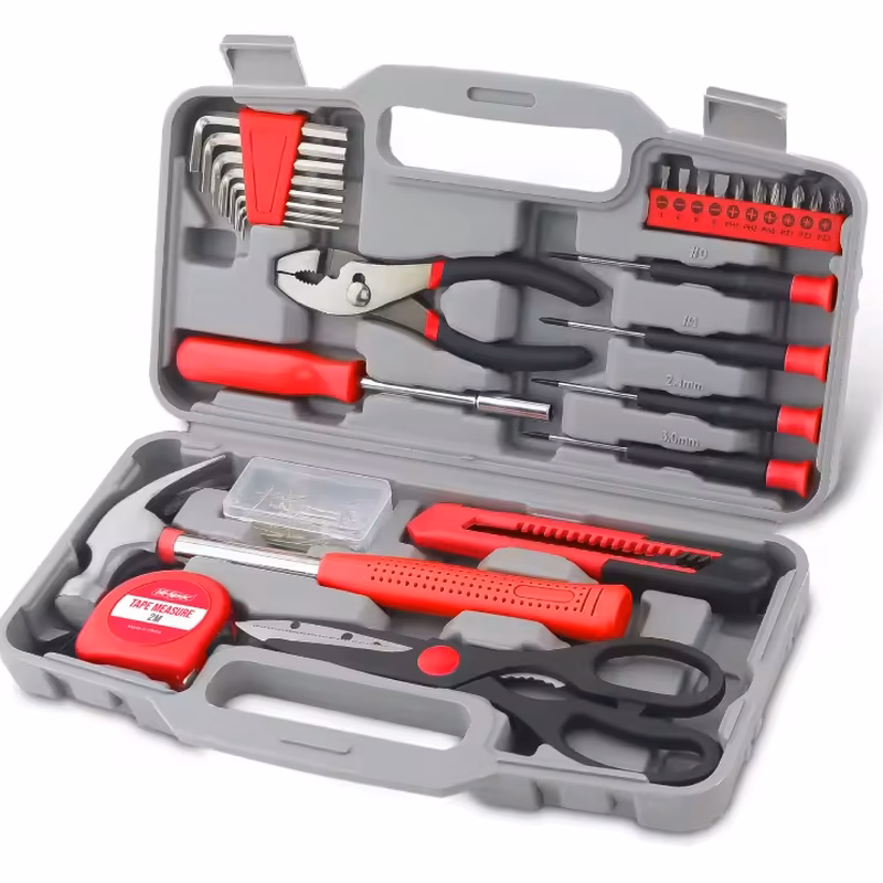 Hi-Spec High Quality Factory Wholesale Carbon Steel DIY Tool Box Set Portable Hand Tools Hard Case OEM Support Online Retail