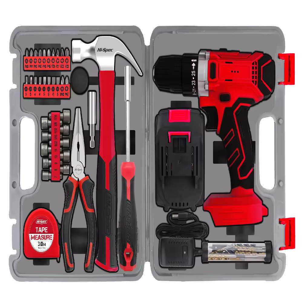 Industrial 20V Lithium Battery Hard Case Brushless Impact Wrench Professional Multi Functional Power Cordless Drill Tool Set OEM